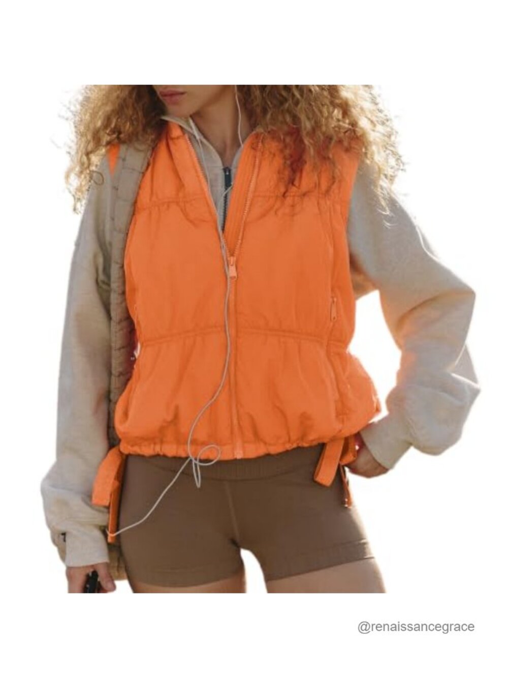 Womens Quilted Puffer Vest Nylon Full Zip Sleeveless Bubble Jacket